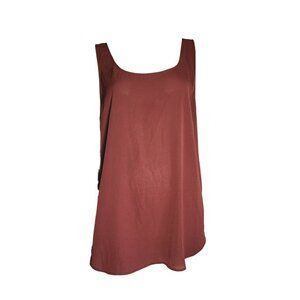 DIP Solid Purple Zipper Detail Lightweight Sleeveless Tank Top Womens Size XL